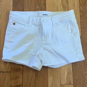 hudson white jean shorts